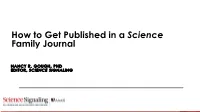 How to Get Published in a Science Family Journal