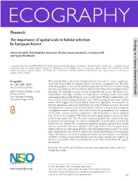 The Importance of Spatial Scale in Habitat Selection by European Beaver