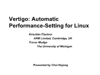 Vertigo: Automatic Performance-Setting for Linux