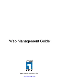 Web Management Guide