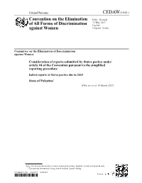 Convention on the Elimination of All Forms of Discrimination Against Women on 1 April 2014, Without Submitting Reservations to Any of Its Articles