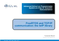 Freertos and TCP/IP Communication: the Lwip Library