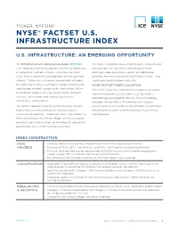 Nyse® Factset U.S. Infrastructure Index
