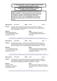 Planning and Tree Works Applications and Decisions
