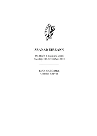SEANAD ÉIREANN Dé Máirt