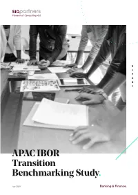APAC IBOR Transition Benchmarking Study