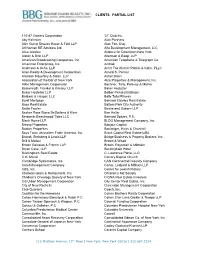 CLIENTS: PARTIAL LIST 115-87 Owners