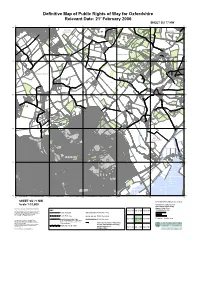 Definitive Map of Public Rights of Way for Oxfordshire Relevant Date: 21St February 2006 Colour SHEET SU 77 NW