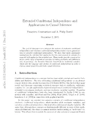 Extended Conditional Independence and Applications in Causal Inference