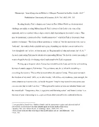 Manuscript: “Sanctifying Rites in Milton's a Masque Presented at Ludlow Castle, 1634”