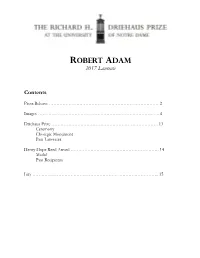 Robert Adam 2017 Laureate