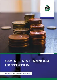 Saving in a Financial Institution