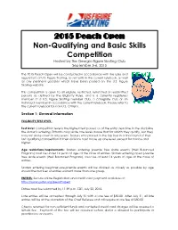 2015 Peach Open Non-Qualifying and Basic Skills Competition Hosted by the Georgia Figure Skating Club September 5-6, 2015