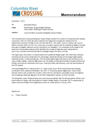 Interstate 5 Columbia River Crossing Navigation Impact Report