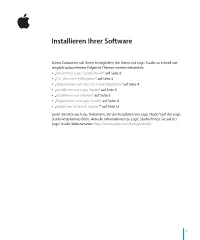 Logic Studio Installieren Ihrer Software