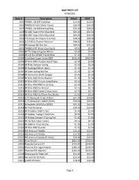 MAP PRICE LIST 4/06/2021 Item # Description Retail