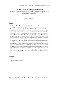 Regional Integration And