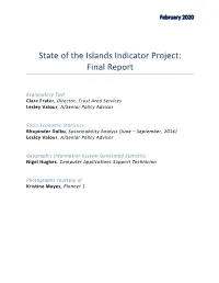 State of the Islands Indicator Project: Final Report