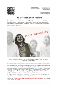 The Steve Mccaffery Archive