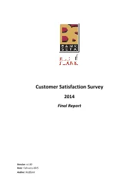 Customer Satisfaction Survey 2014 Final Report