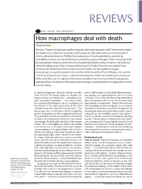 How Macrophages Deal with Death