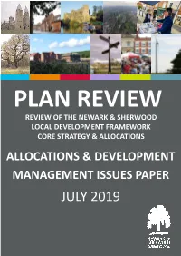 JULY 2019 Plan Review - Allocations & Development Management Issues Paper