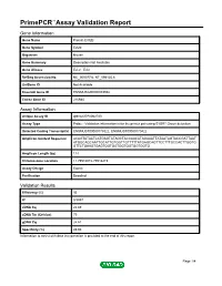 Primepcr™Assay Validation Report