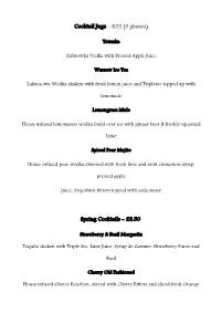 Spring Cocktails - £8.50