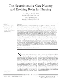 The Neurointensive Care Nursery and Evolving Roles for Nursing