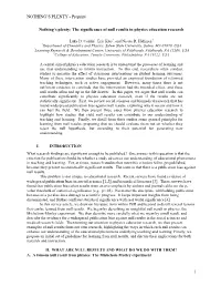 The Significance of Null Results in Physics Education Research