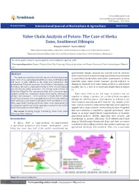 Value Chain Analysis of Potato: the Case of Sheka Zone, Southwest