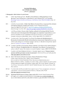 Bernhard Ebbinghaus List of Publications (6/2021) (ORCID: 1-9838-8813)