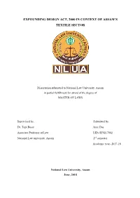 Expounding Design Act, 2000 in Context of Assam's Textile