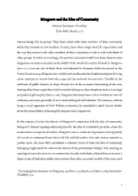 Musgrave and the Idea of Community