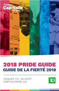 2018 Pride Guide Guide De La Fierté 2018