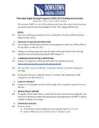 2021 TNR Sailing Instructions