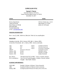 CURRICULUM VITAE Samuel C. Ramer