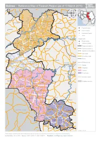 Guinea : Reference Map of Faranah Region (As of 13 March 2015)