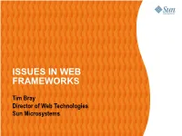 Issues in Web Frameworks