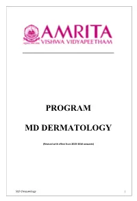 Program Md Dermatology