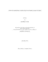 Support Graph Preconditioners for Sparse Linear Systems