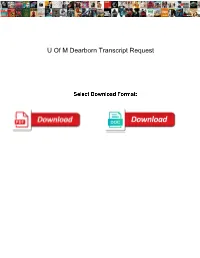 U of M Dearborn Transcript Request