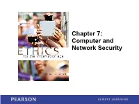 Chapter 7: Computer and Network Security
