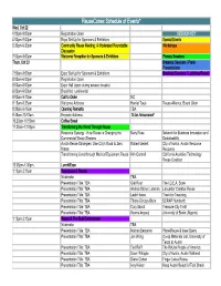 Schedule of Events (PDF)