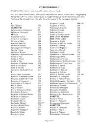 STORD BYGDEBOK II This Is an Index of Farm Names. All the Main Farm