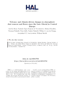 Volcano- and Climate-Driven Changes in Atmospheric Dust Sources And