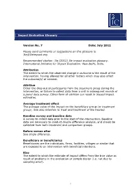 3Ie Impact Evaluation Glossary