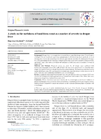 A Study on the Usefulness of Band Form Count As a Marker of Severity in Dengue Fever