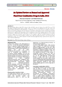 An Updated Review on Banned and Approved Fixed Dose Combination Drugs in India, 2016
