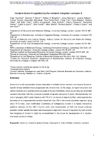 Covalent Aurora a Regulation by the Metabolic Integrator Coenzyme A
